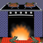 DALL·E 2023-01-10 05.37.07 - Frogs jump out of the oven.png